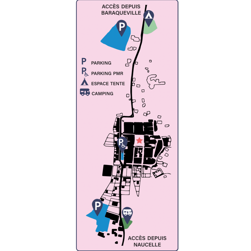 Plan d'accès Parking - Fête & Détours de la Lumière